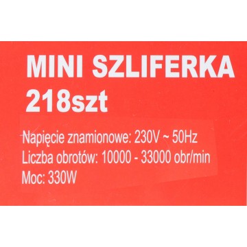 Mini multi szlifierka MXMS301 - 218 elementów