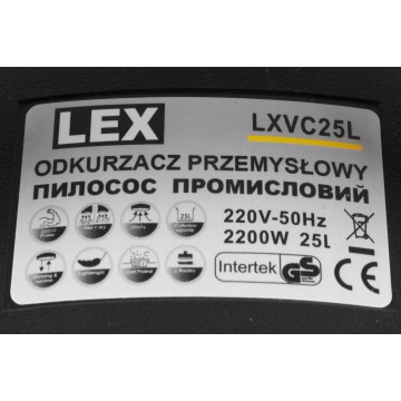 Odkurzacz przemysłowy / warsztatowy LXVC25L  - 25 litrów