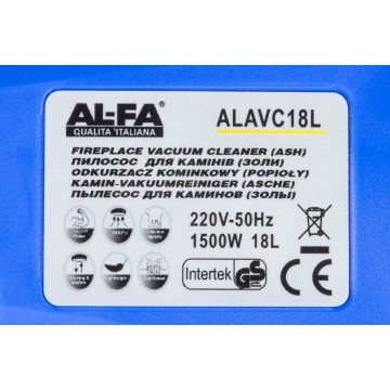 Odkurzacz kominkowy ALAVC18L - 18 litrów