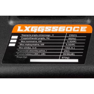 Agregat prądotwórczy LXGG5560CE 2x230v, 1x12V, AVR