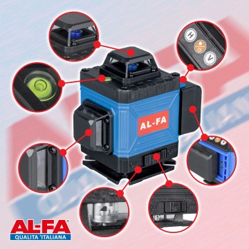 Niwelator laserowy ALNL4DG 4 x 360º + statyw