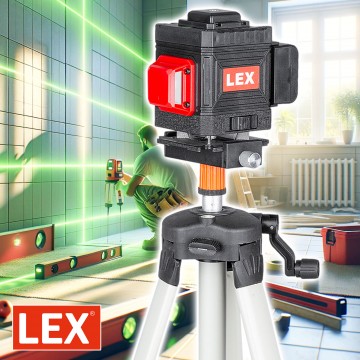 Niwelator laserowy LXNL3DG 3 x 360º + statyw