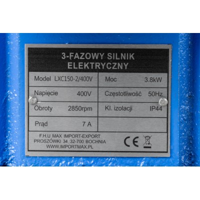 SILNIK ELEKTRYCZNY 3-FAZOWY 3,8kW 400V 2850RPM