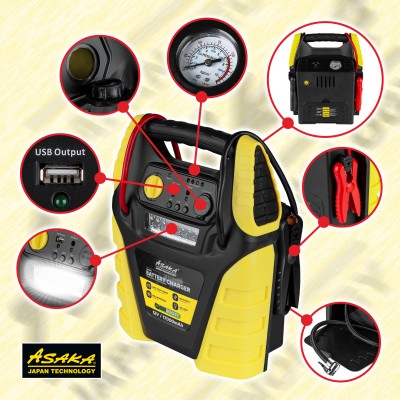 Prostownik AS3091 z rozruchem 5w1- kompresor, powerbank, ładowarka, oświetlenie Prostownik AS3091 z rozruchem 5w1- kompresor, powerbank, ładowarka, oświetlenie
