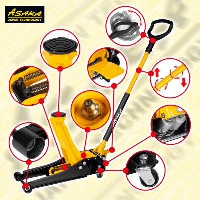 Podnośnik hydrauliczny niskoprofilowy ASAKA ASPJ-3T –  udźwig 3 tony
